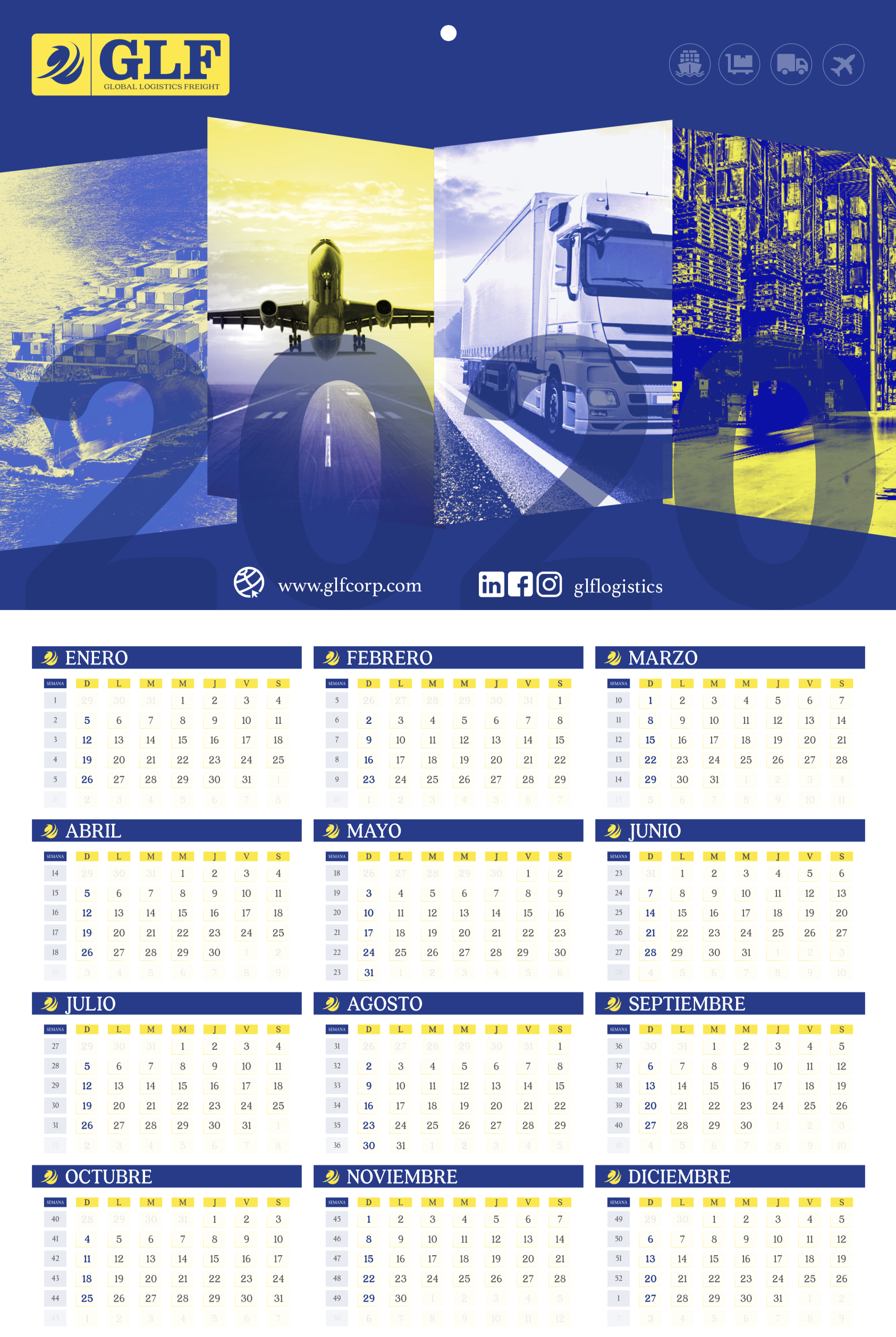 GLF Corp Calendario 2020